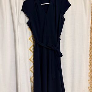 Sharagano Classic Navy Midi Dress